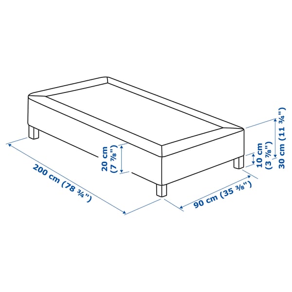 Abbildung mit Maßen für das Produkt: LYNGÖR.