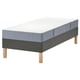LYNGÖR Boxspringbett, Vesteröy mittelfest/hellblau dunkelgrau, 90x200 cm