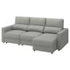 MALMKÖPING 3er-Sofa, mit Récamiere/Tibbleby beige/grau
