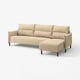 MANNARP beige Sofa, modernes Design, hohe Rückenlehne, bequeme Polster, stabile Holzbeine.