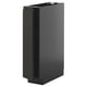 Schwarzer moderner Schrank mit schlanker, matter Oberfläche und einfachem Griff, Teil des IKEAS METOD Küchensystems.
