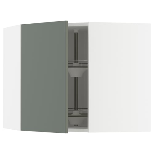 METOD-Kücheneinheit in Graugrün mit verstellbarem Regal, matte Oberfläche, modernes Design.