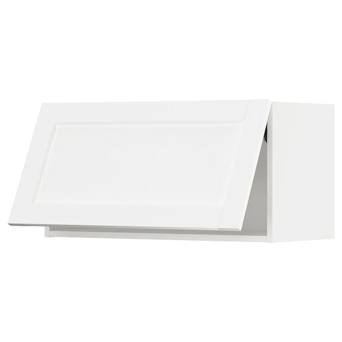 METOD weißer Küchenschrank. Schlankes, rechteckiges Design. Hergestellt aus Spanplatten und Melamin.