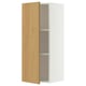 METOD Wandschrank mit Böden, weiß/Sinarp Eichenfurnier, 40x100 cm