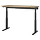 MITTZON Sitz-Steh-Schreibtisch: Metallfuß, Holzplatte, verstellbar. Oder alternativ: MITTZON Stehpult: Untergestell schwarz, Holzplatte, höhenverstellbar.