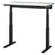 MITTZON schwarzer Sitz-Steh-Schreibtisch, weiße Platte, ergonomisch.
