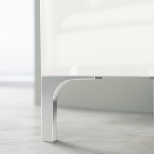 NANNARP weiße Beine, Teil der bestå TV-Einheit, schlankes, minimalistisches Design.