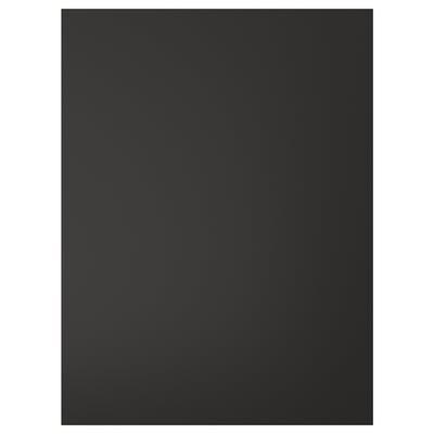 NICKEBO schwarze Schranktür aus recyceltem Holz und Kunststoff, rechteckige Form, modernes Design.