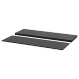 Paar schwarze NORDLI Regalplatten.