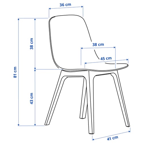 Abbildung mit Maßen für das Produkt: NORRMJÖLE.
