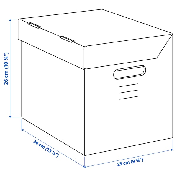 PAPPIS Box mit Deckel, braun, 25x34x26 cm
