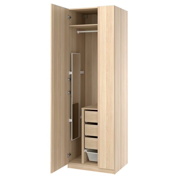 PAX / FORSAND Schrankkombination, Eicheneff wlas Eicheneff wlas, 75x60x236 cm