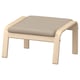 POÄNG Hocker, Birkenfurnier/Kelinge beige