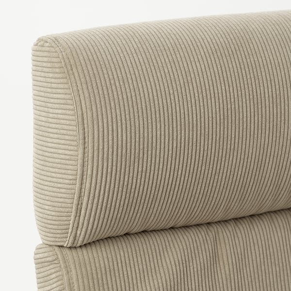 POÄNG Sessel und Hocker, Birkenfurnier/Kelinge beige
