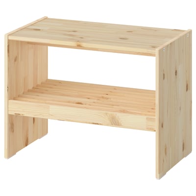 RAGGBERG Holzbank, heller Naturschirm, Zirbe, rechteckig, schlichtes Design.