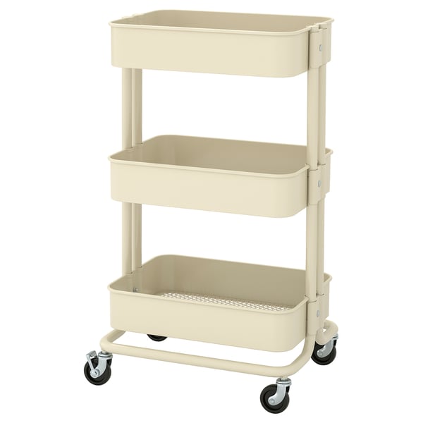 RÅSKOG Servierwagen, beige, 35x45x77 cm