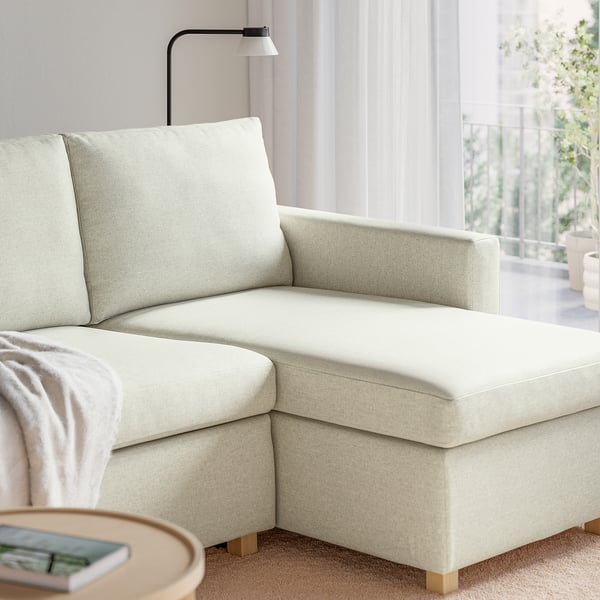 SALTSJÖBADEN 3er-Bettsofa mit Récamiere, Gunnared beige
