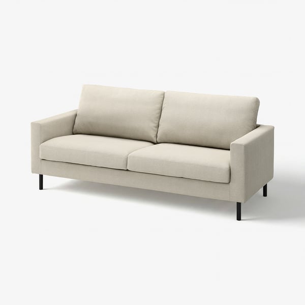 SALTSJÖBADEN-Sofa, hellgrau, gepolstert, saubere Linien, unterstützend.