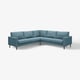 SALTSJÖBADEN türkisfarbenes Ecksofa, modernes Design, L-förmig, bequeme Sitze, erhöhte Beine.