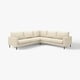 SALTSJÖBADEN 4-Sitzer-beige Ecksofa mit dunklen Been, scharfen Linien und gepolstertem Komfort.