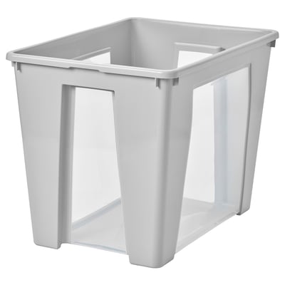 SAMLA Box, transparent/hellgrau, 56x39x42 cm/65 l