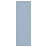Blaue SANNIDAL Schranktür, rechteckige Form. Modernes Design mit glatter, traditioneller Oberfläche. Hergestellt aus Faserplatten und Papierfolie.