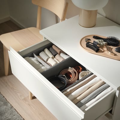 SKUBB Behälter 3er-Set, dunkelgrau, 20x38x12 cm