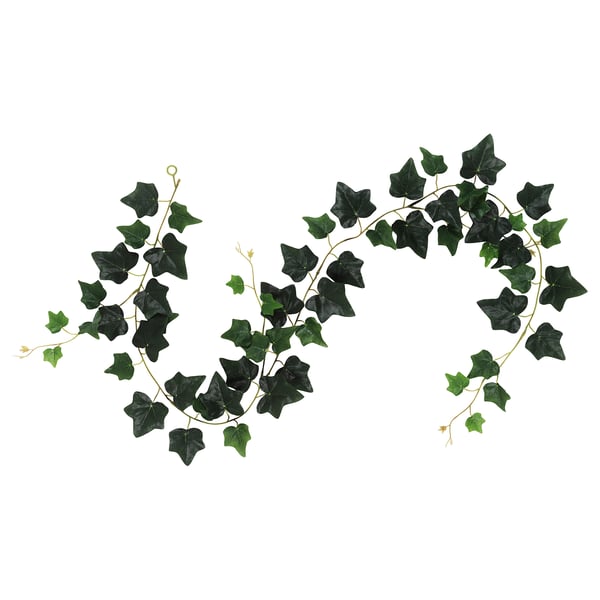 Künstliche Efeu-Girlande, grün, Polyethylen, gebogen.