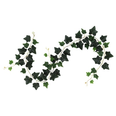 Künstliche Efeu-Girlande, grün, Polyethylen, gebogen.