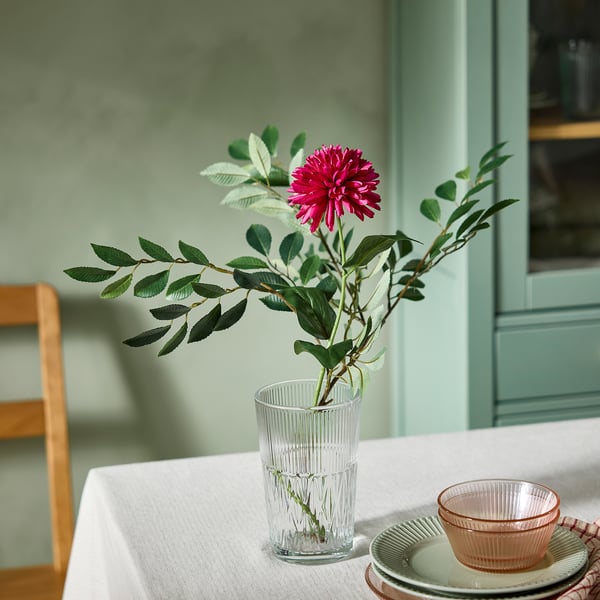 SMYCKA Kunstblume, drinnen/draußen Chrysantheme/dunkelrosa, 55 cm
