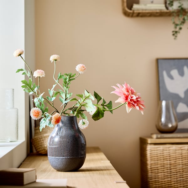 SMYCKA Kunstblume, drinnen/draußen Chrysantheme/orange, 75 cm