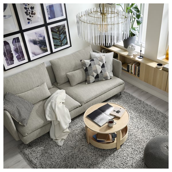 SÖDERHAMN 3er-Bettsofa, Viarp beige/braun