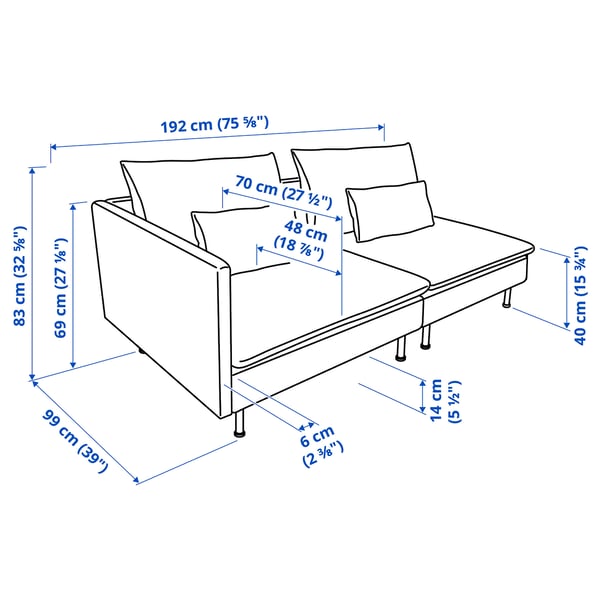 SÖDERHAMN 3er-Sofa