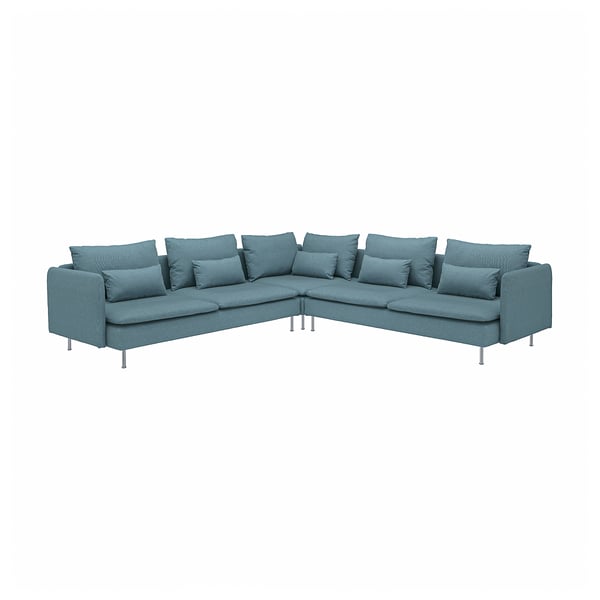 SÖDERHAMN Ecksofa 6-sitzig, Fridtuna dunkel graublau