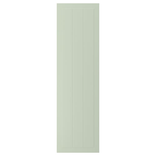 STENSUND Tür in grün mit gerilltem Design, rechteckig, aus Faserplatte.