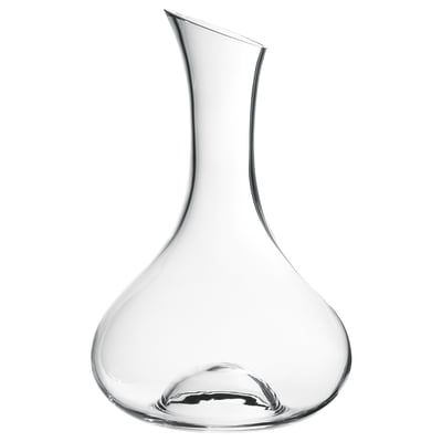 STORSINT Klarglaskanne, mundgeblasen, tropfenförmig, elegante Wein-/Wasserkaraffe.