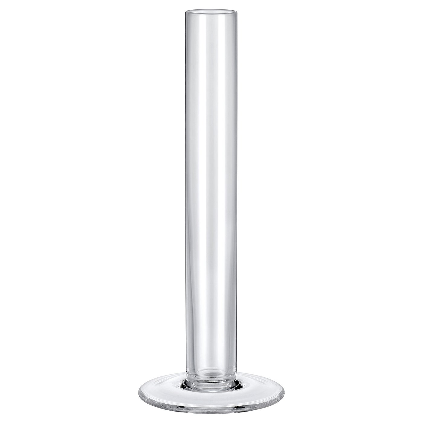 TAJT-Glasvase, klar mit schmalem Hals und stabilem Boden, schlicht, elegant.