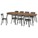 TJÄRKIL / STEIN Tisch und 8 Stühle