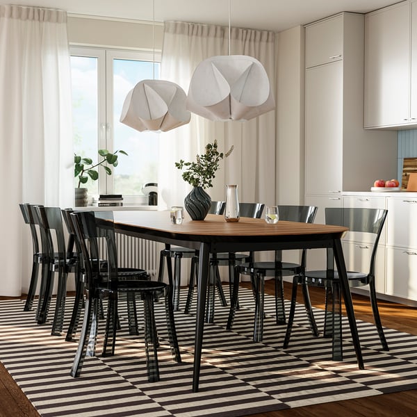TJÄRKIL / STEIN Tisch und 8 Stühle