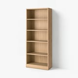 TONSTAD: Bücherregal aus hellem Eichenholz, vier Regale, einfaches Design.
