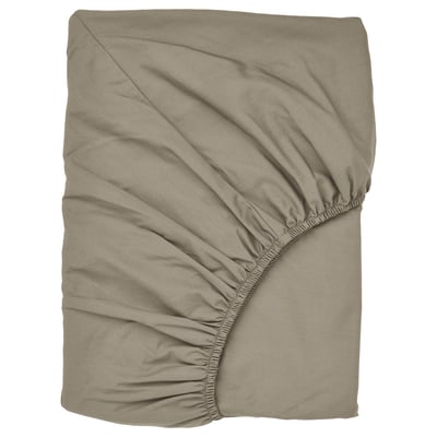 ULLVIDE oliv Spannbetttuch, dicht gewebt, elastische Seiten, rechteckig.