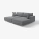 UPPÅKRA graues Ecksofa mit tiefen Kissen, modernes Design. Bequem, stilvoll für Familienentspannung.
