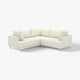 UPPÅKRA moduläres Sofa in Beige, mit klaren Linien und übergroßen Kissen für Komfort.