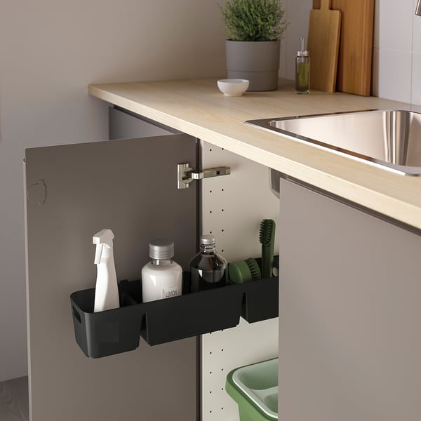 UPPDATERA Box mit Schieber, anthrazit, 50x15x12 cm