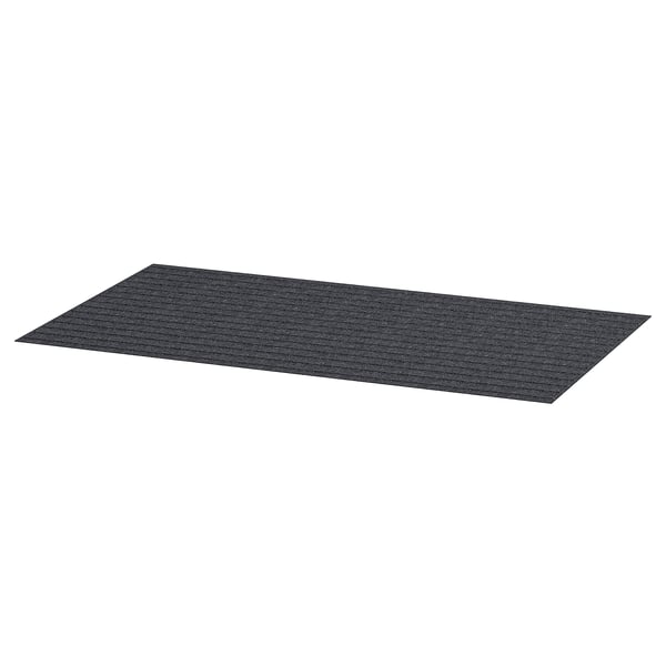 Rechteckige schwarze Schubladenmatte aus Polyester, die den Schall dämpft und Kratzer verhindert.