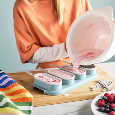 UPPFYLLD Form für Eis, helltürkis/hellgrau
