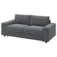 VIMLE 2er-Bettsofa, mit breiten Armlehnen/Johanneshov dunkelgrau