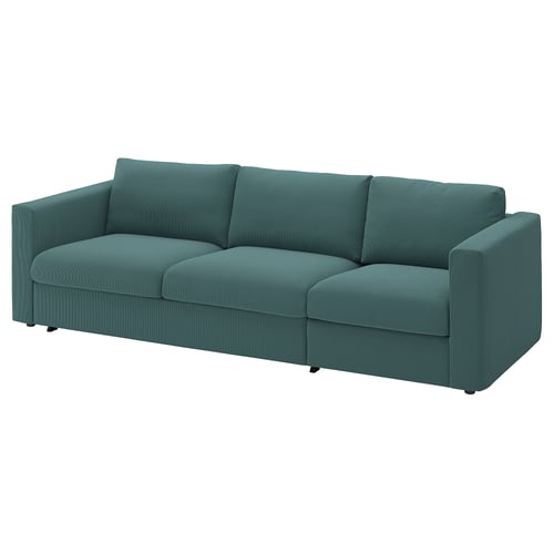 VIMLE 3er-Bettsofa, Kelinge grautürkis