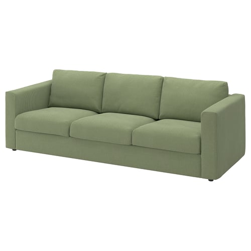 VIMLE 3er-Sofa, Mosshed graugrün