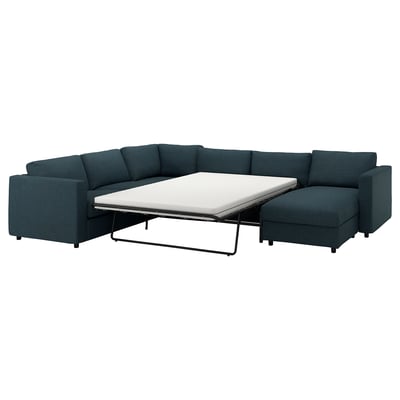 VIMLE türkisfarbenes Schlafsofa mit ausziehbarer Matratze, modernes Design.